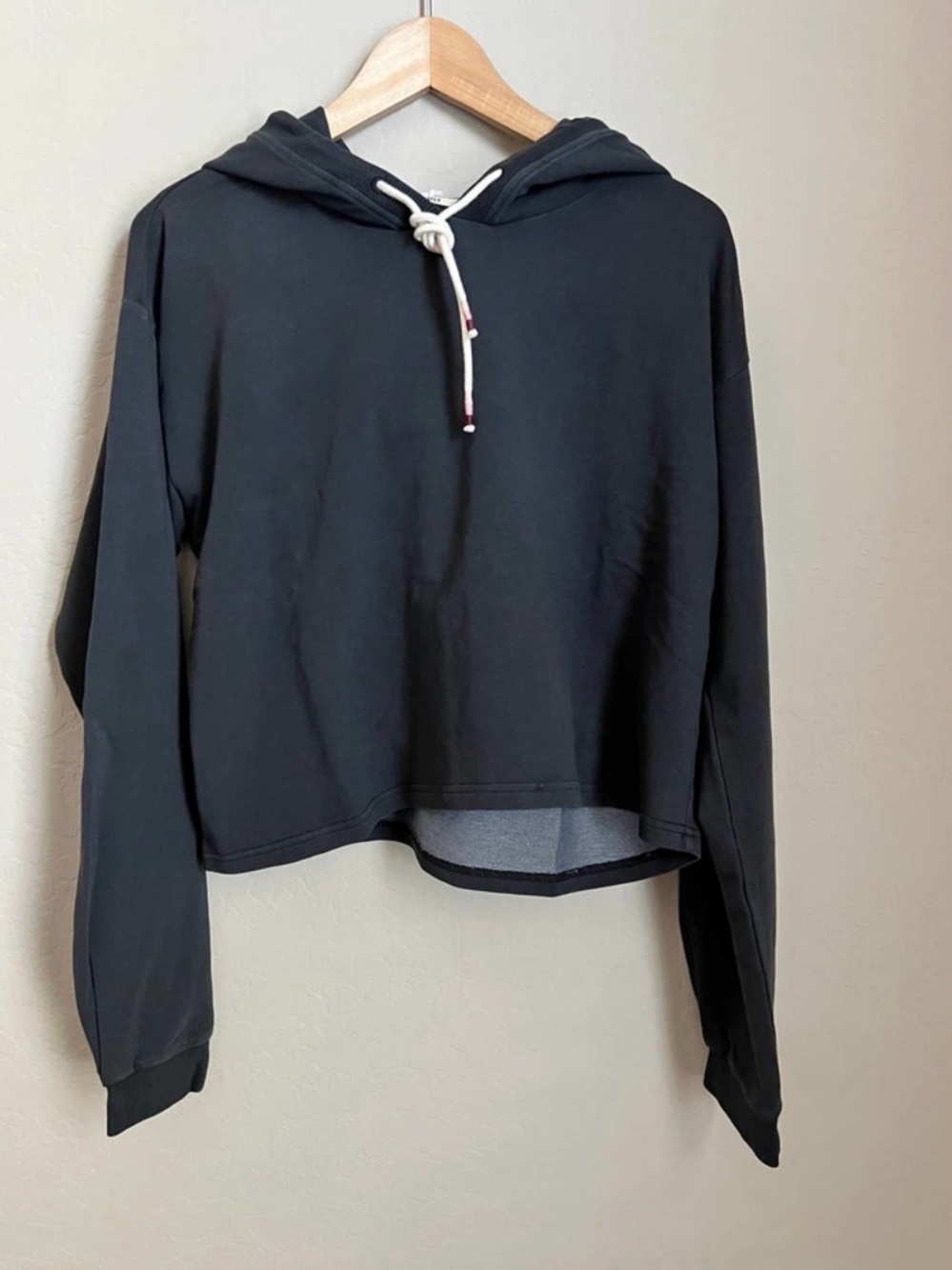 Marine Layer Tate Crop Hoodie Black Size X-Large